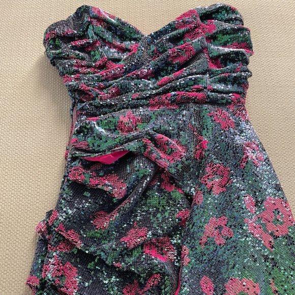 For Love & Lemons Pauline Sequin Strapless Dress - Picture 6 of 6